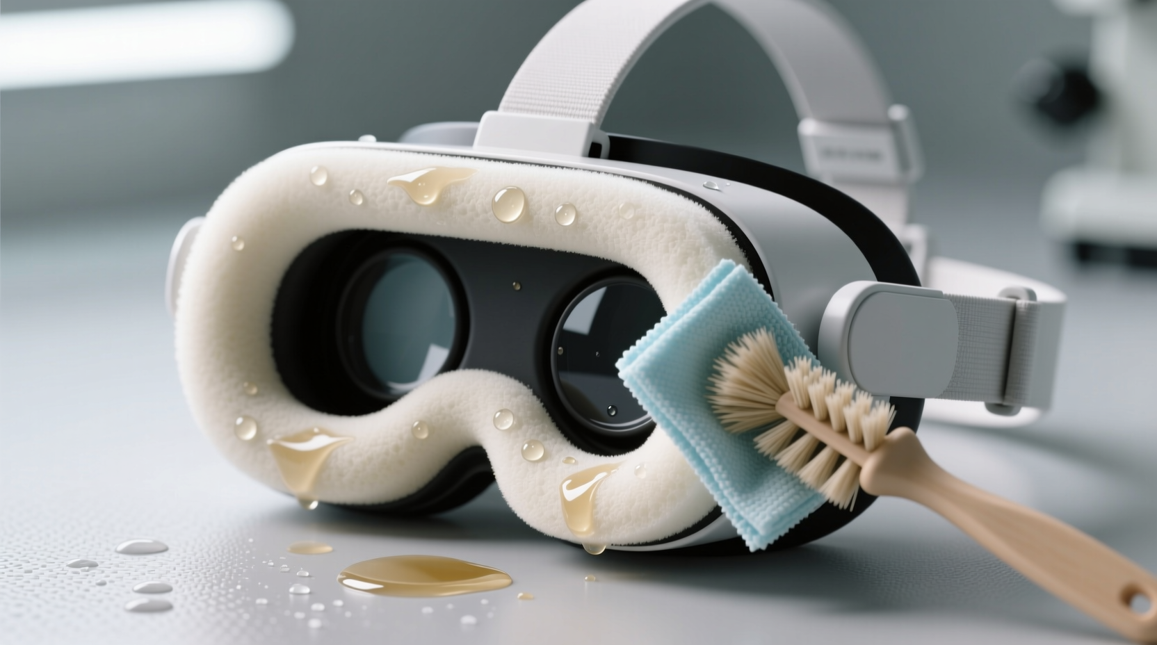 how to sanitize vr headset straps pads safely