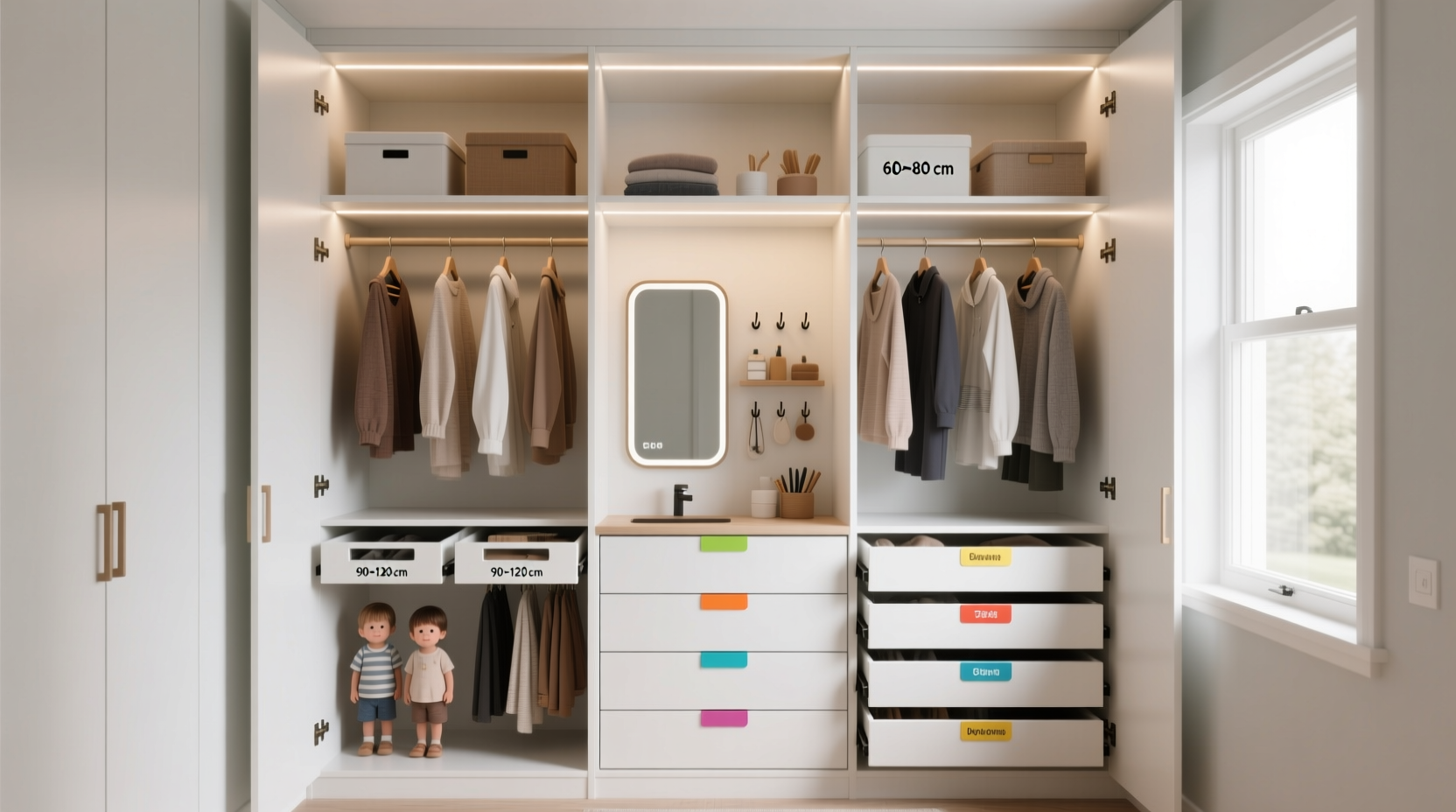 closet organization tips for tall petite households