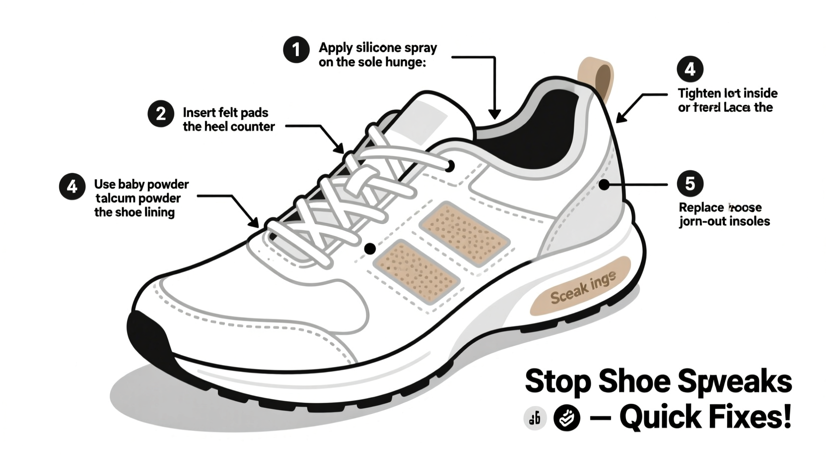 how to stop shoes from squeaking while walking