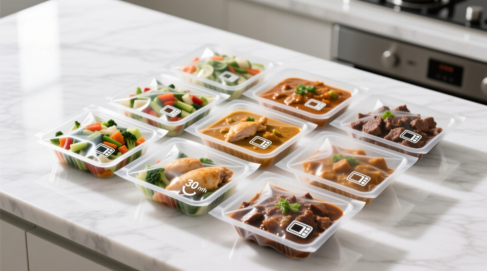 freeze food flat for easy storage and defrosting