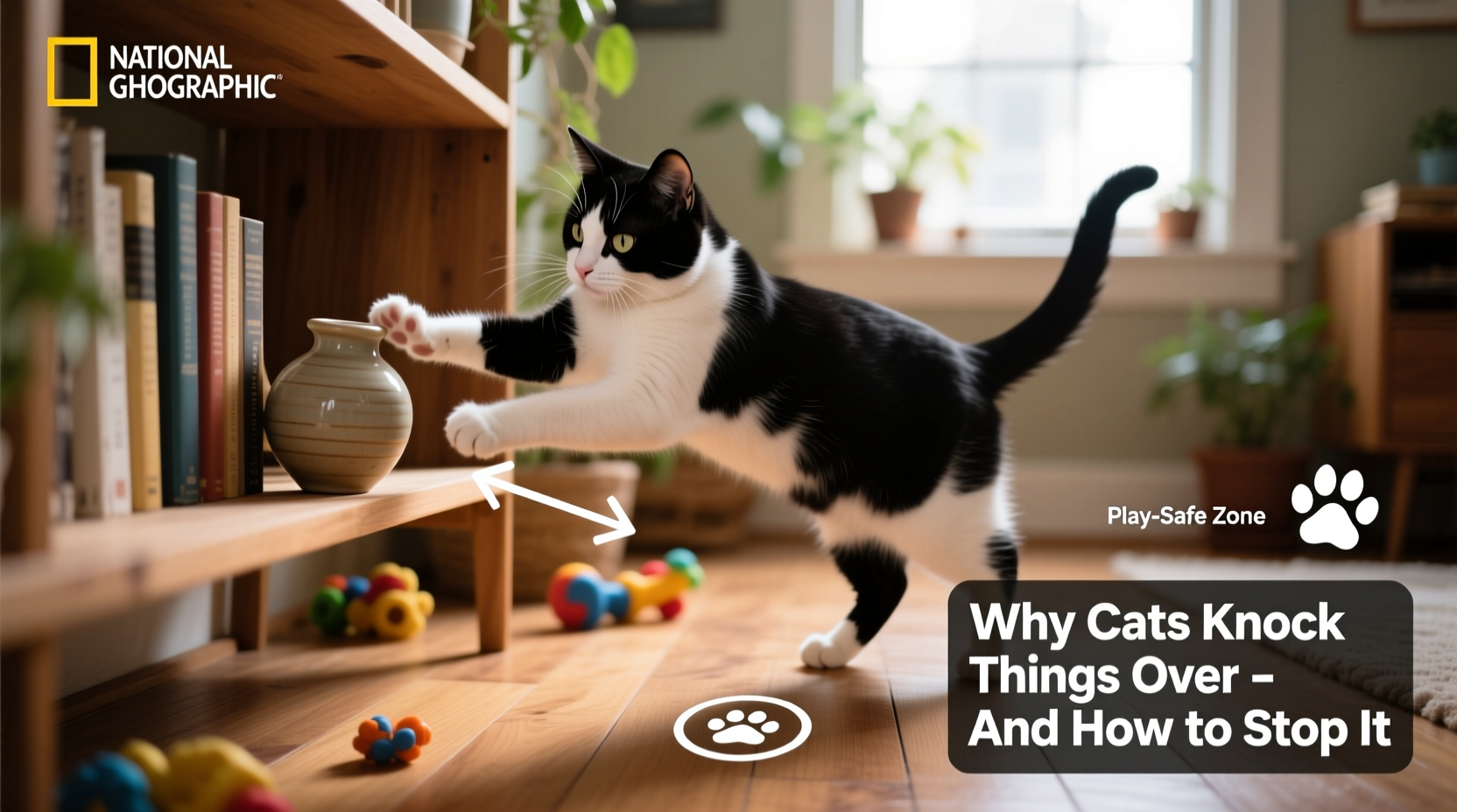 why do cats knock things over and how to discourage destructive play
