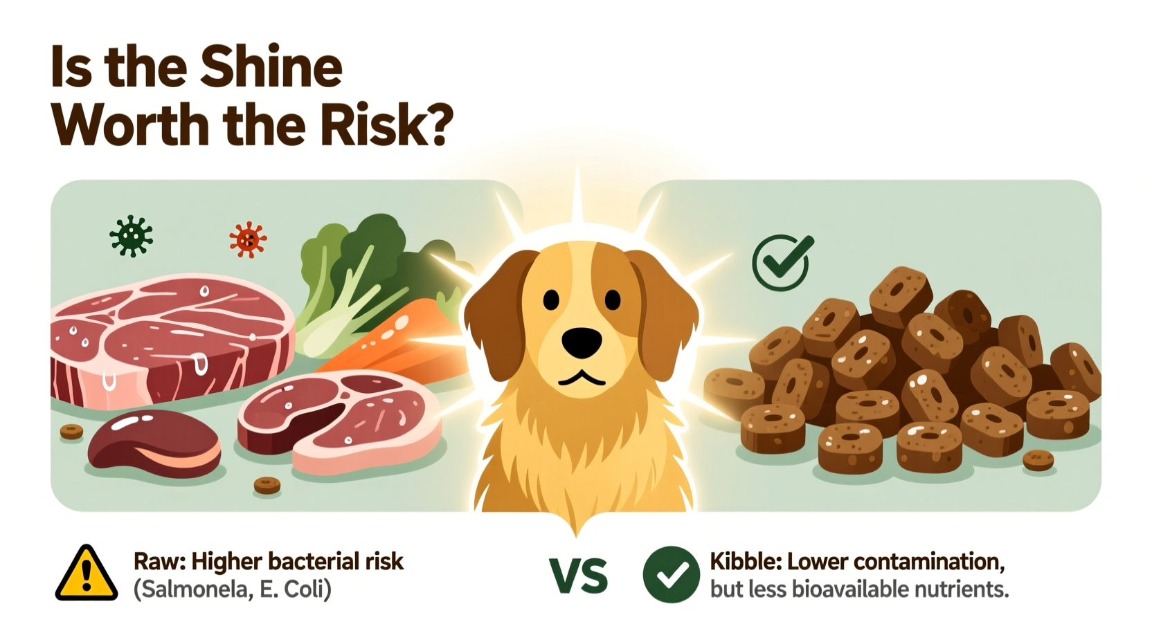 raw dog food vs kibble is the shiny coat worth the bacterial risk