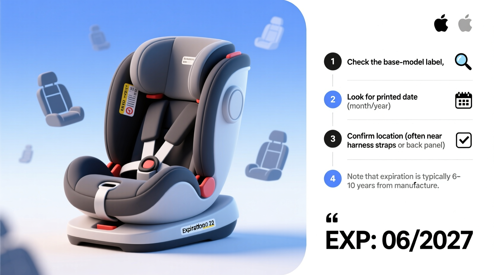 how to find a car seat expiration date