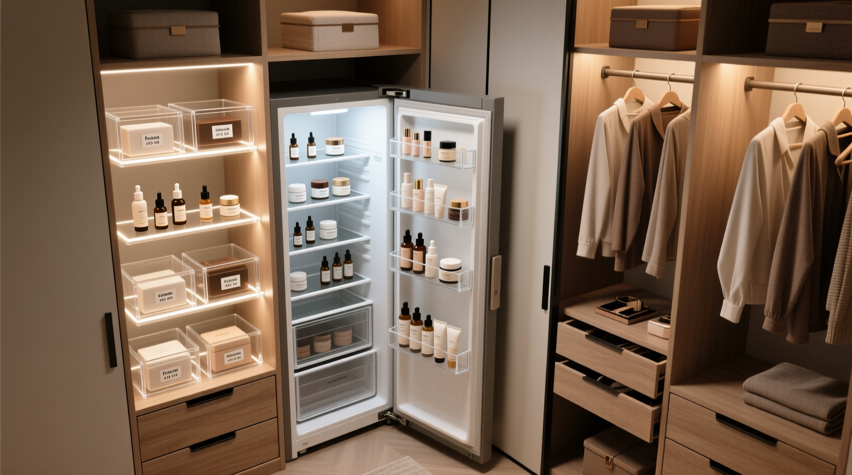 closet organization tips beauty fridge placement