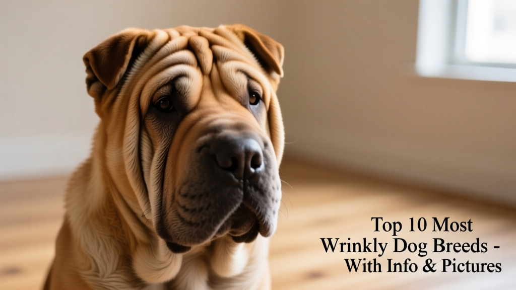 Close-up of a clean, well-groomed Shar-Pei showing healthy, dry skin folds