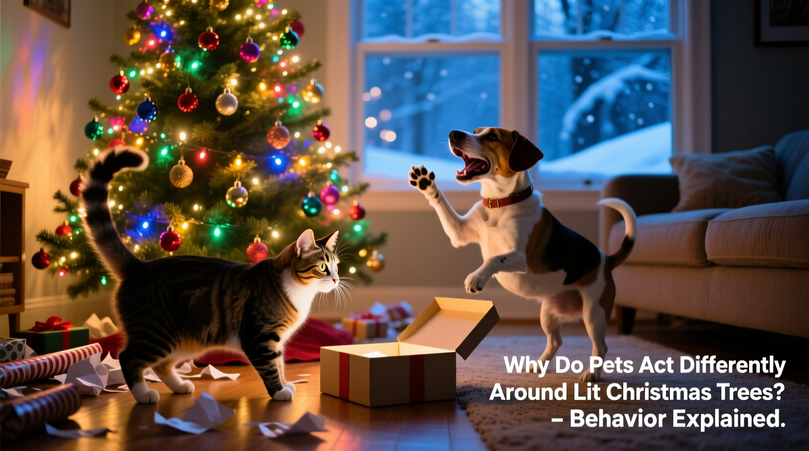 why do pets act differently around lit christmas trees behavior explained