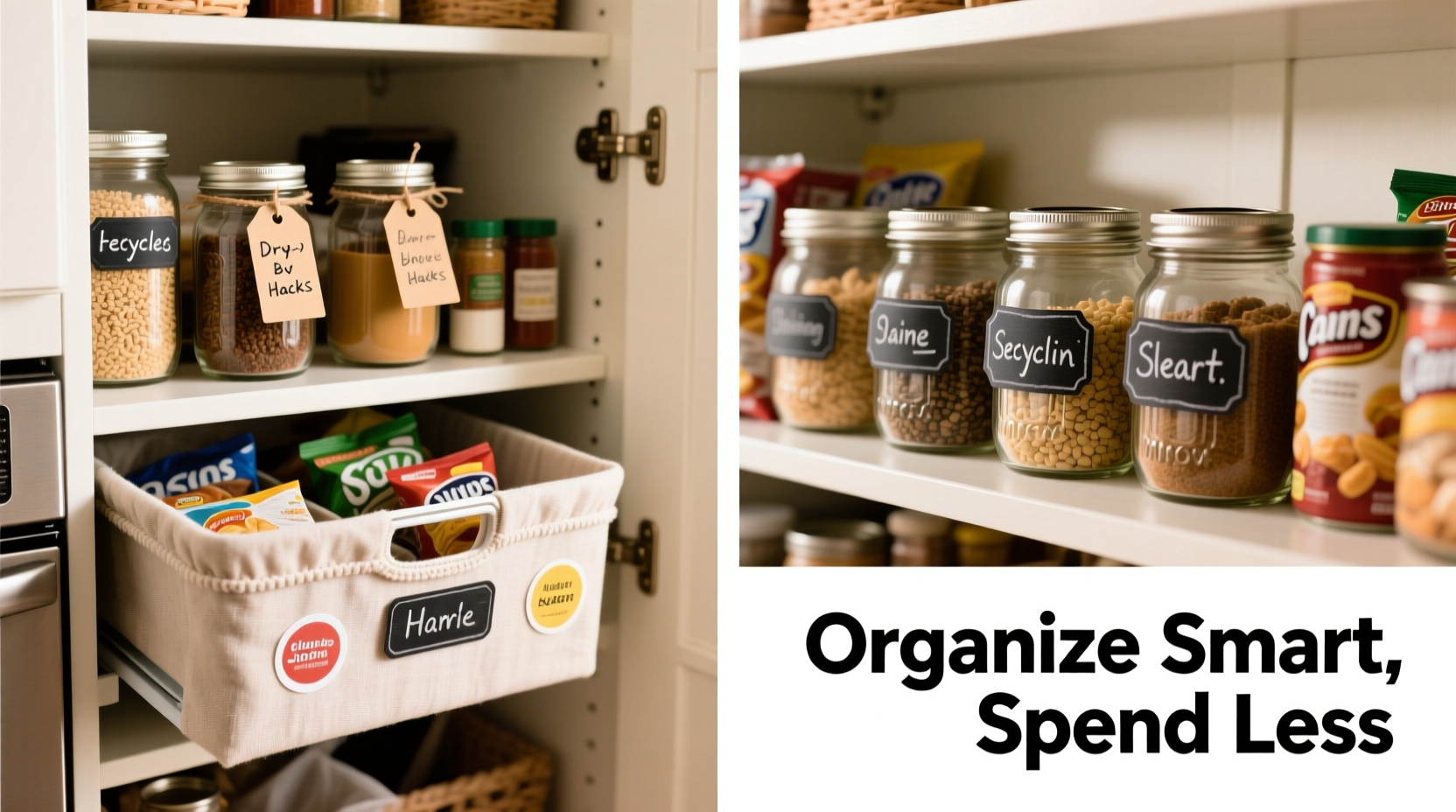 how to organize pantry without clear bins affordable labeling hacks
