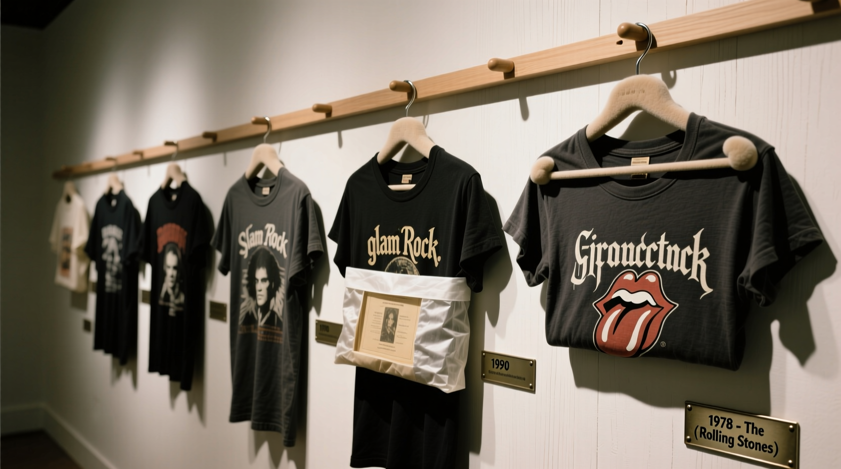 how to organize vintage band tees by era