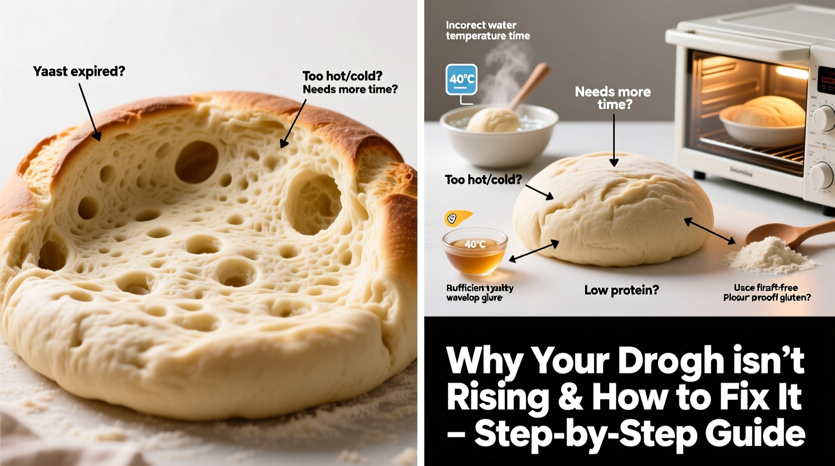 why is my bread dough not rising and how to rescue it before baking