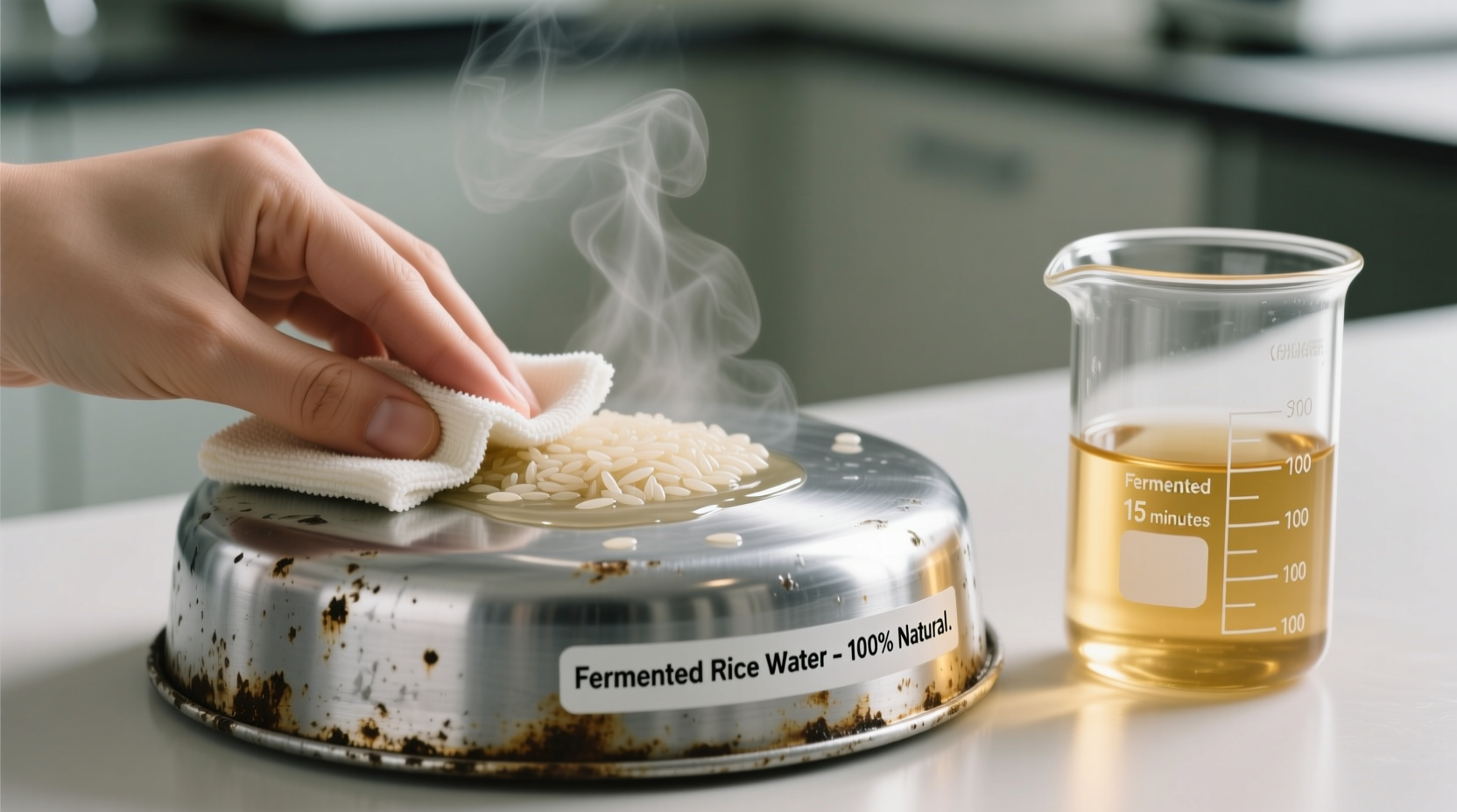 fermented rice water for aluminum oxidation
