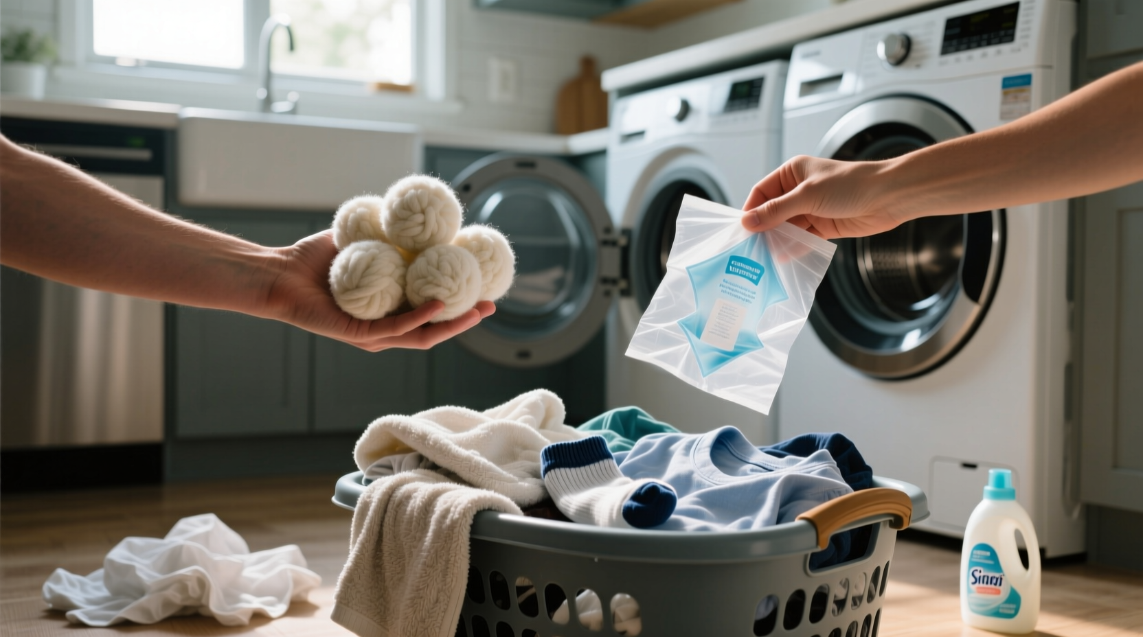 i tried dryer balls vs sheets in my laundry