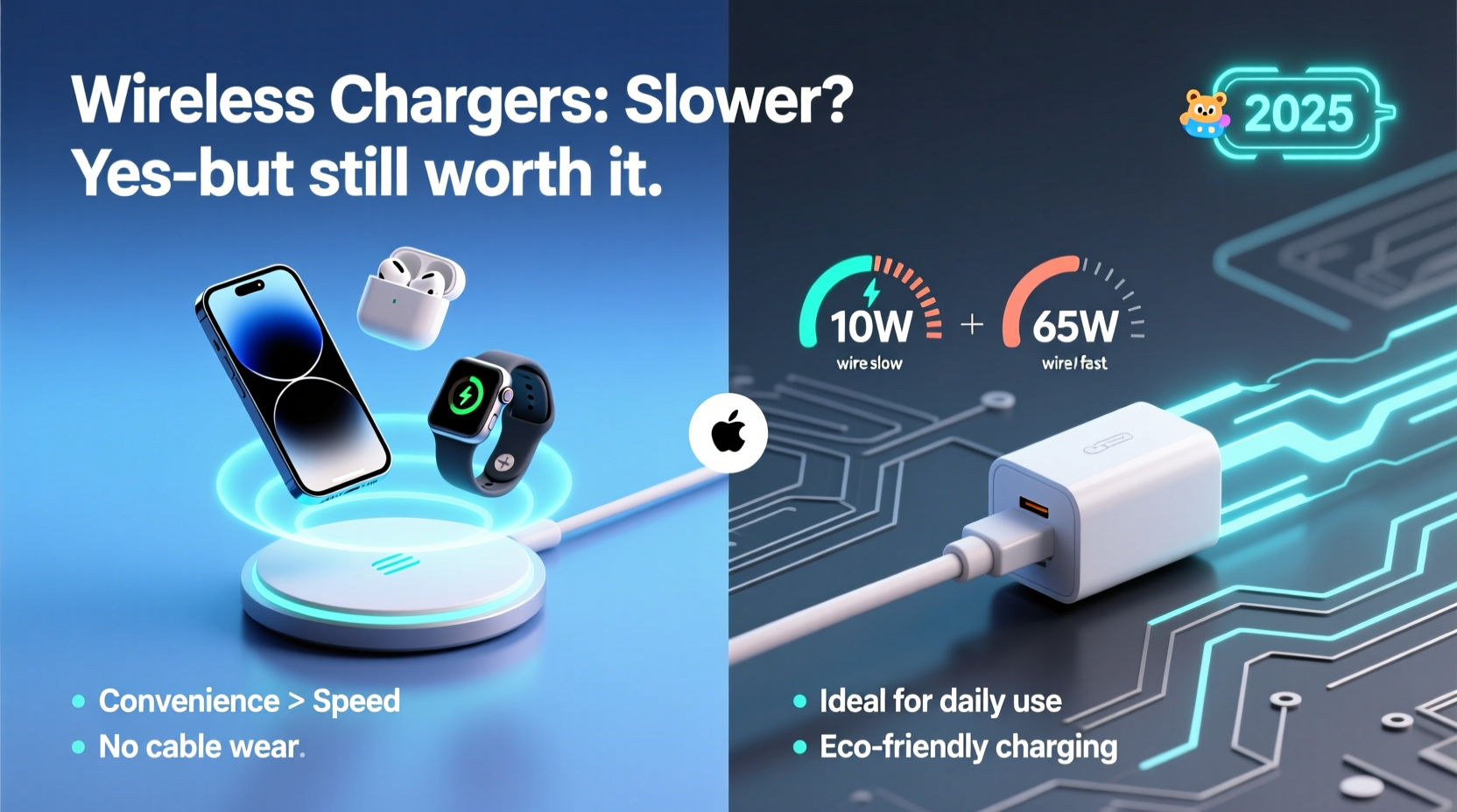 are wireless chargers slower than wired and should you still use them in 2025