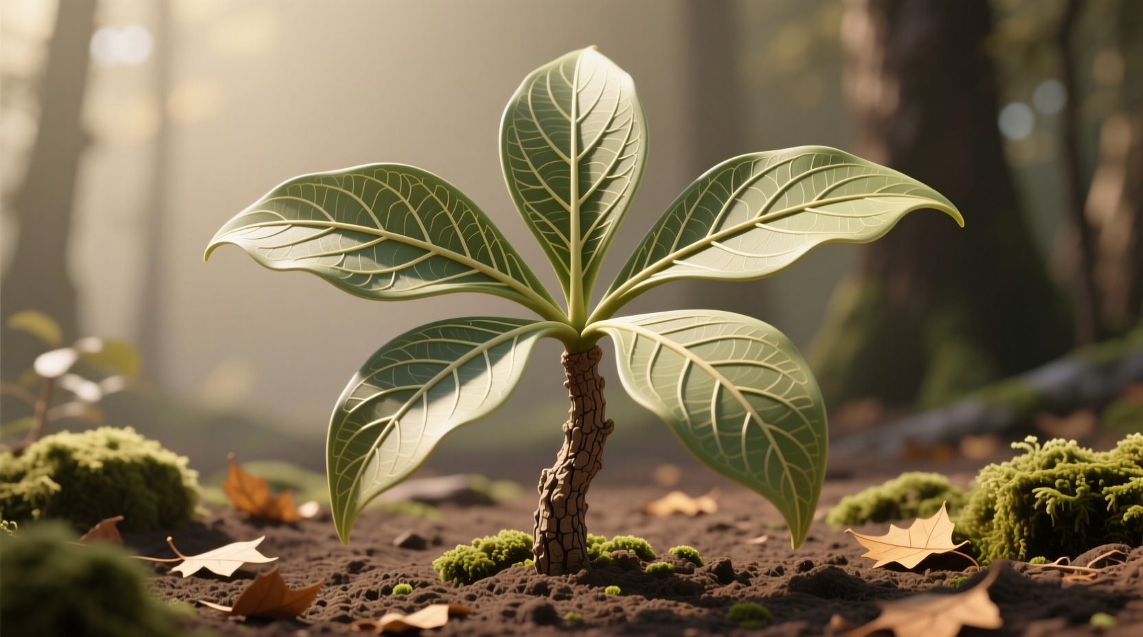 plant with split leaves