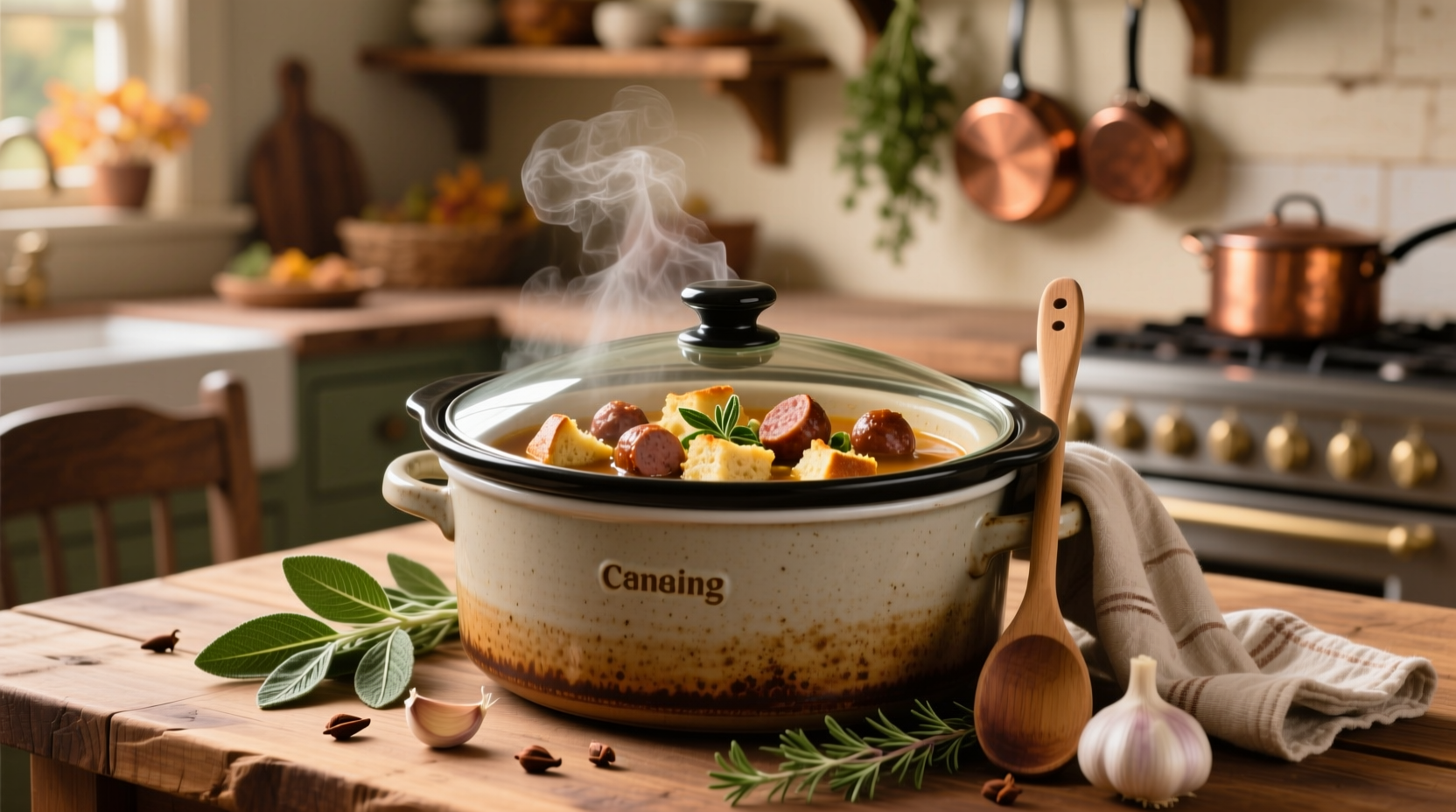slow cooker sage sausage stuffing recipe