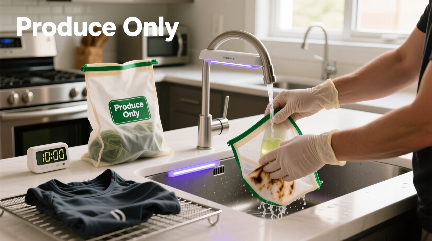 how to sanitize produce bags after gym laundry