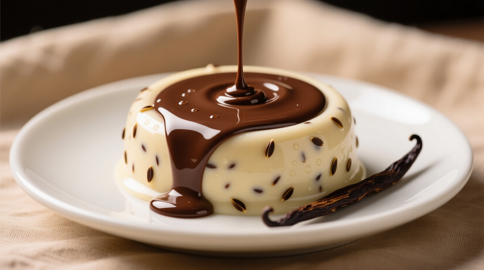 chocolate and vanilla bean ganache