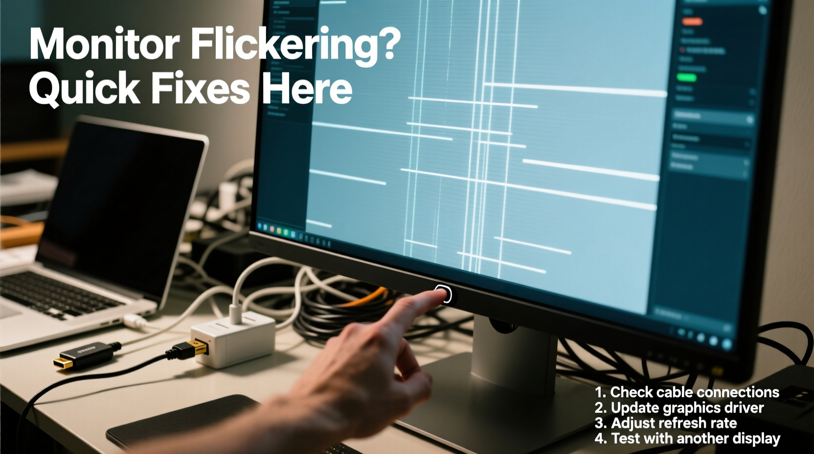 external monitor flickering causes and quick troubleshooting steps