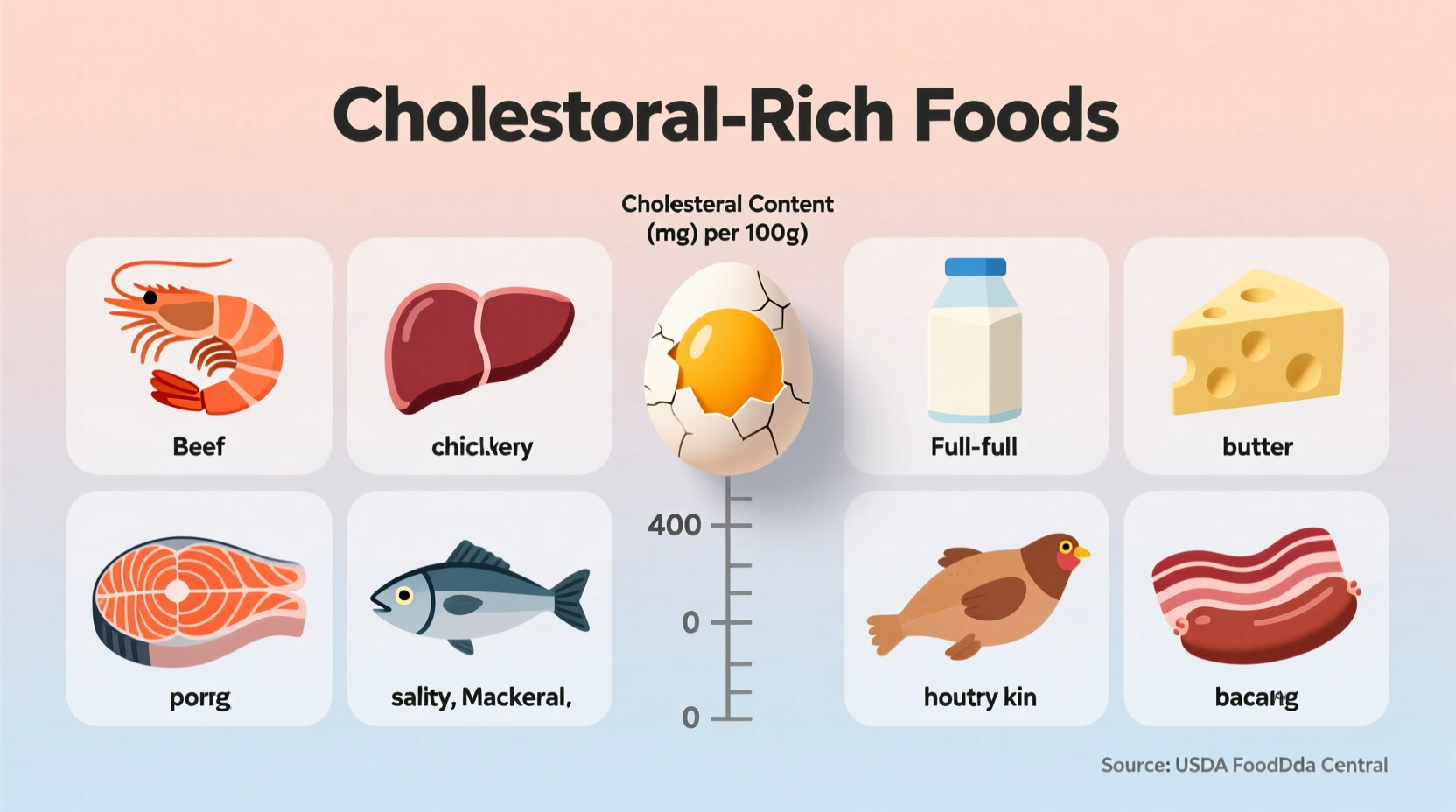what foods contain cholesterol