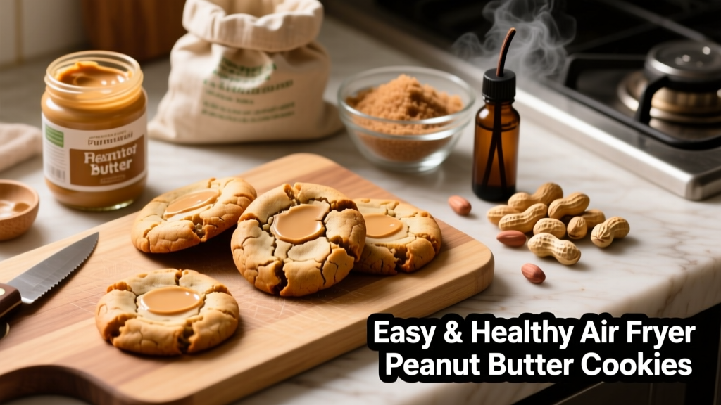 Healthy Air Fryer Peanut Butter Cookies (Easy!)