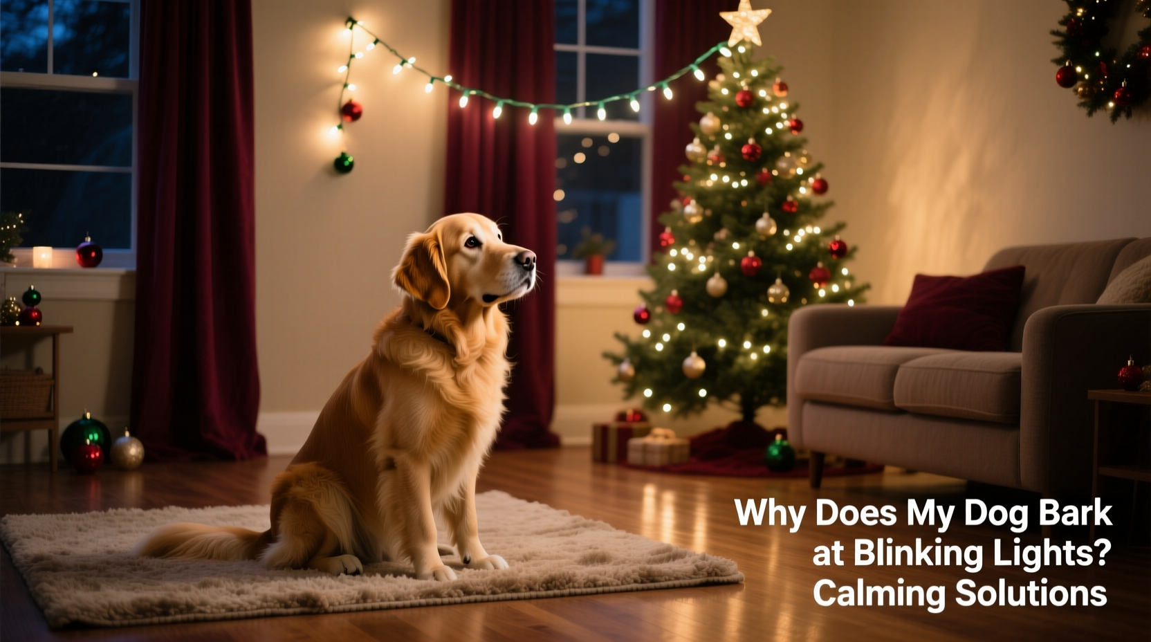 why does my dog bark at blinking christmas lights calming solutions