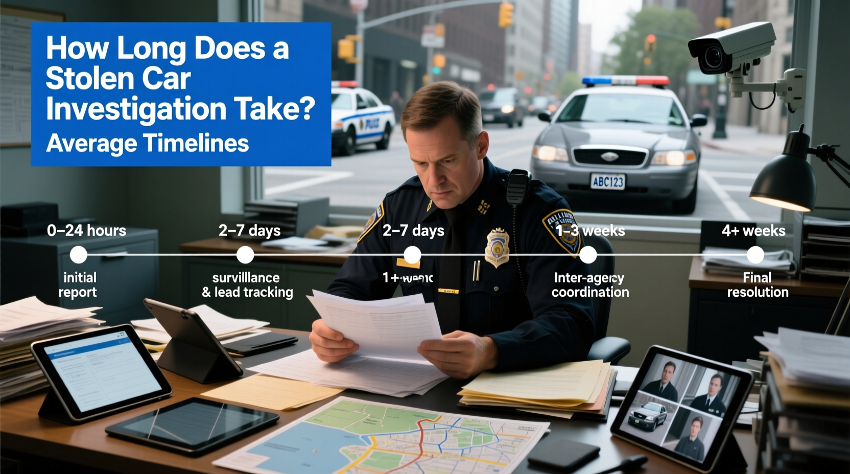 how long does a stolen car investigation take