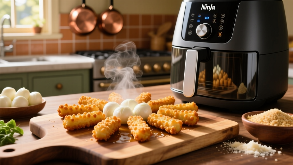 Crispy Mozzarella Sticks in a Ninja Air Fryer