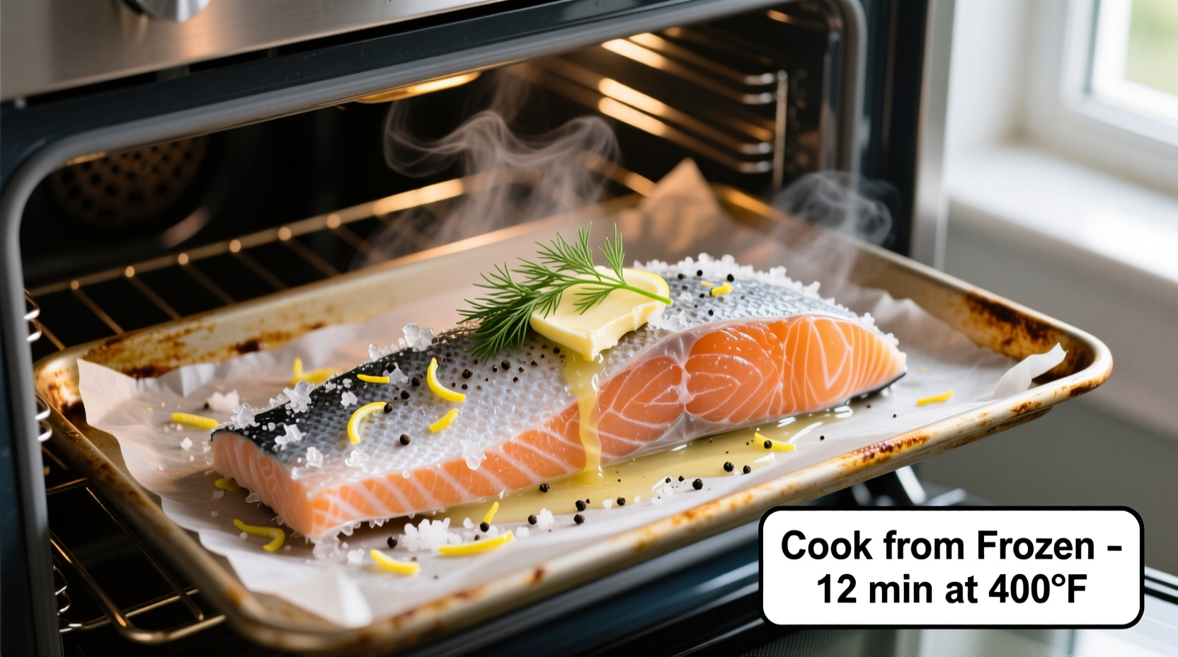 how to cook salmon from frozen in oven