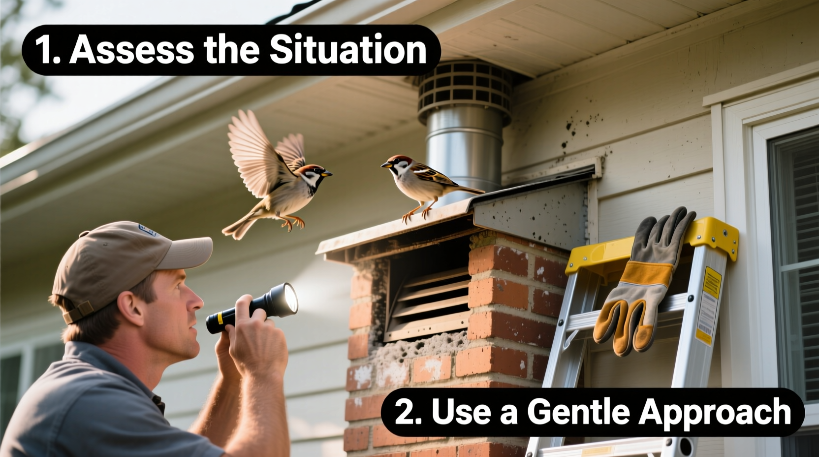 how to get a bird out of your chimney