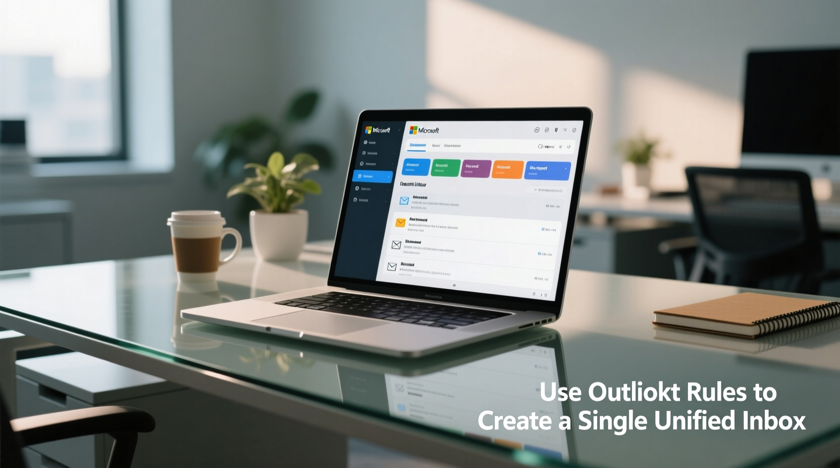 use outlook rules to create a single unified inbox