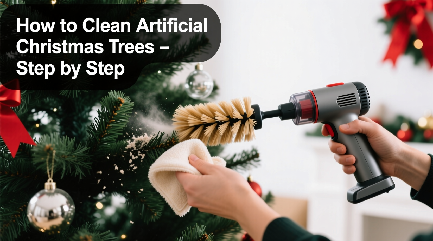 how to clean dusty artificial christmas trees before setup safely and effectively