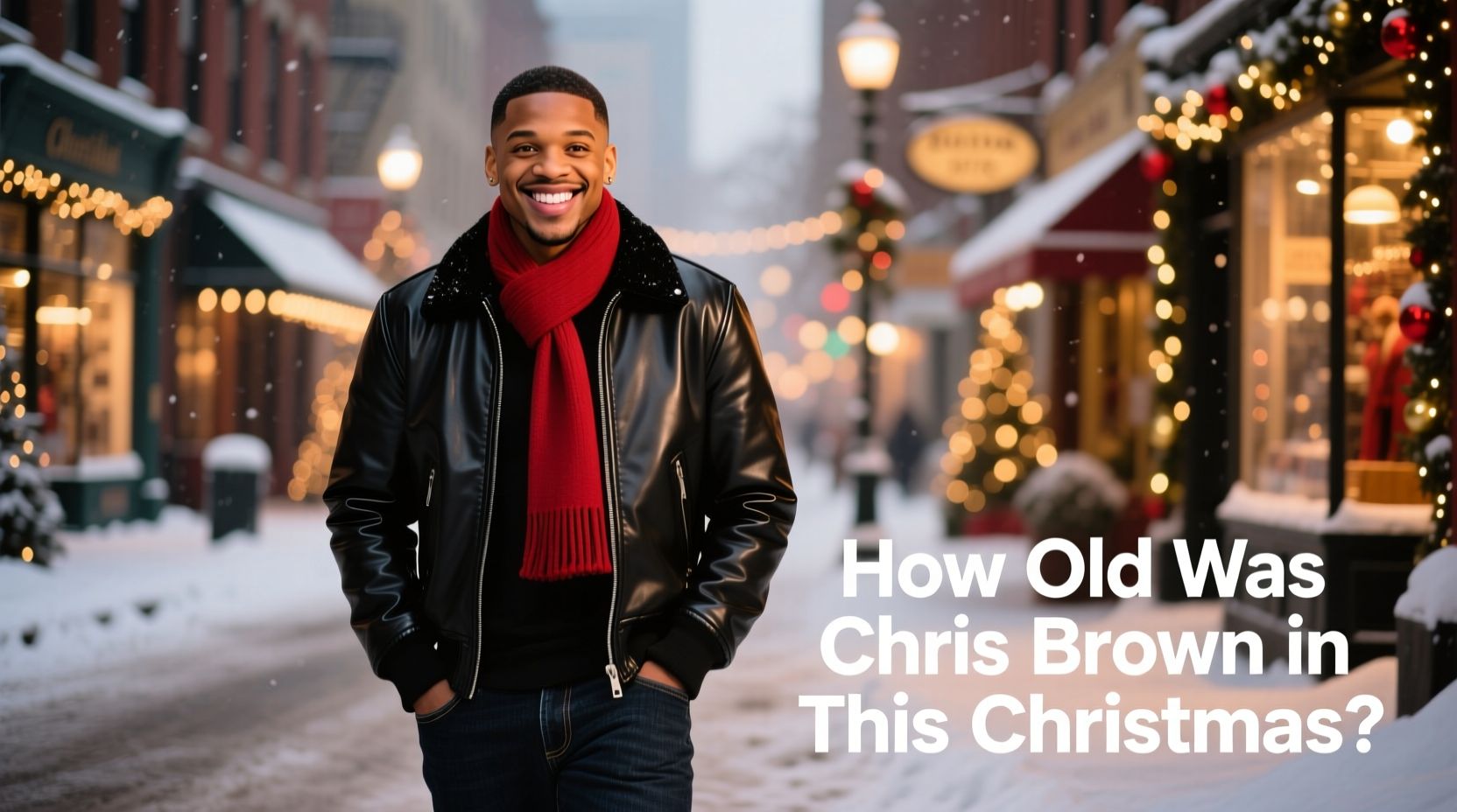 how old was chris brown in this christmas