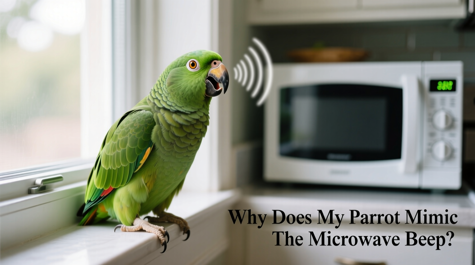 why does my parrot mimic the microwave beep behavioral explanation