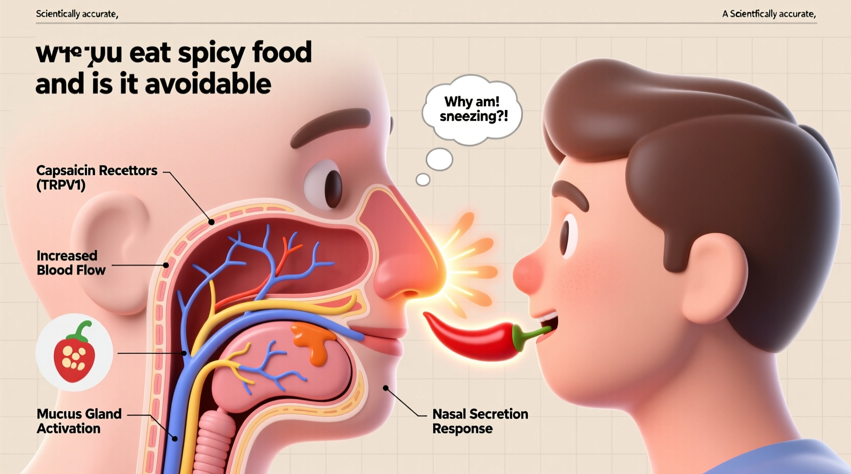why does your nose run when you eat spicy food and is it avoidable