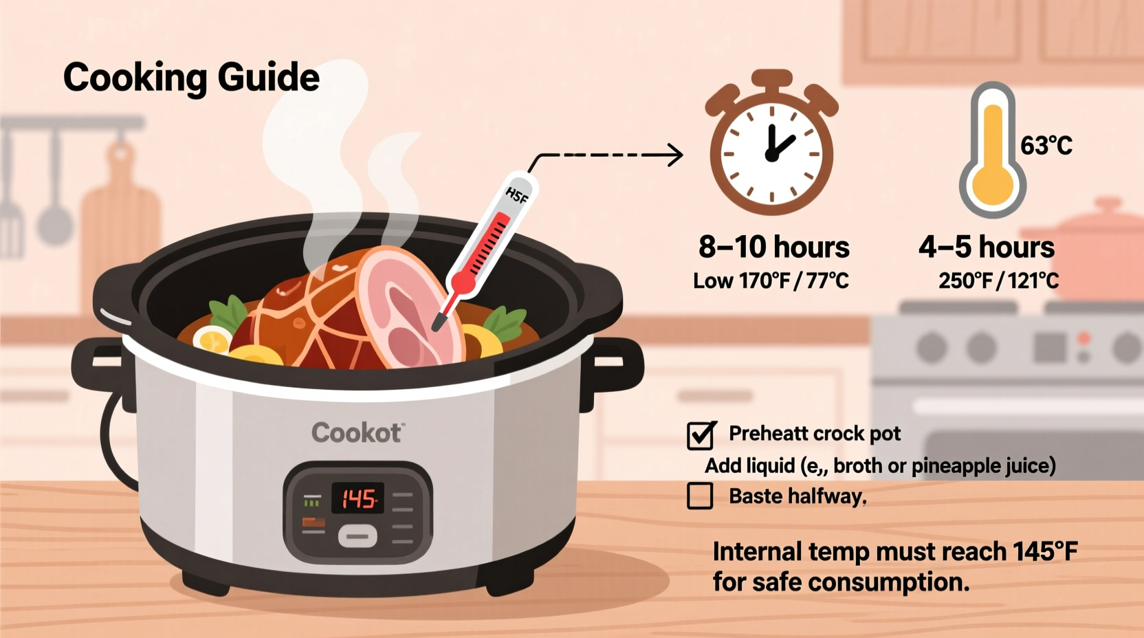 how long to cook a ham in a crock pot