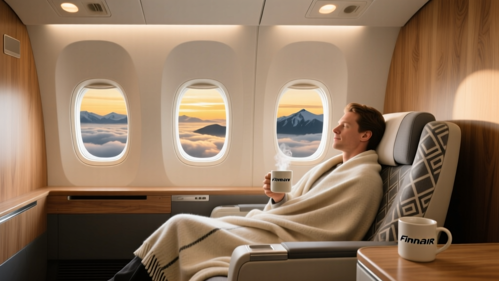 Finnair’s New Business Class Cabin Will Bring Nordic Coziness to the Sky