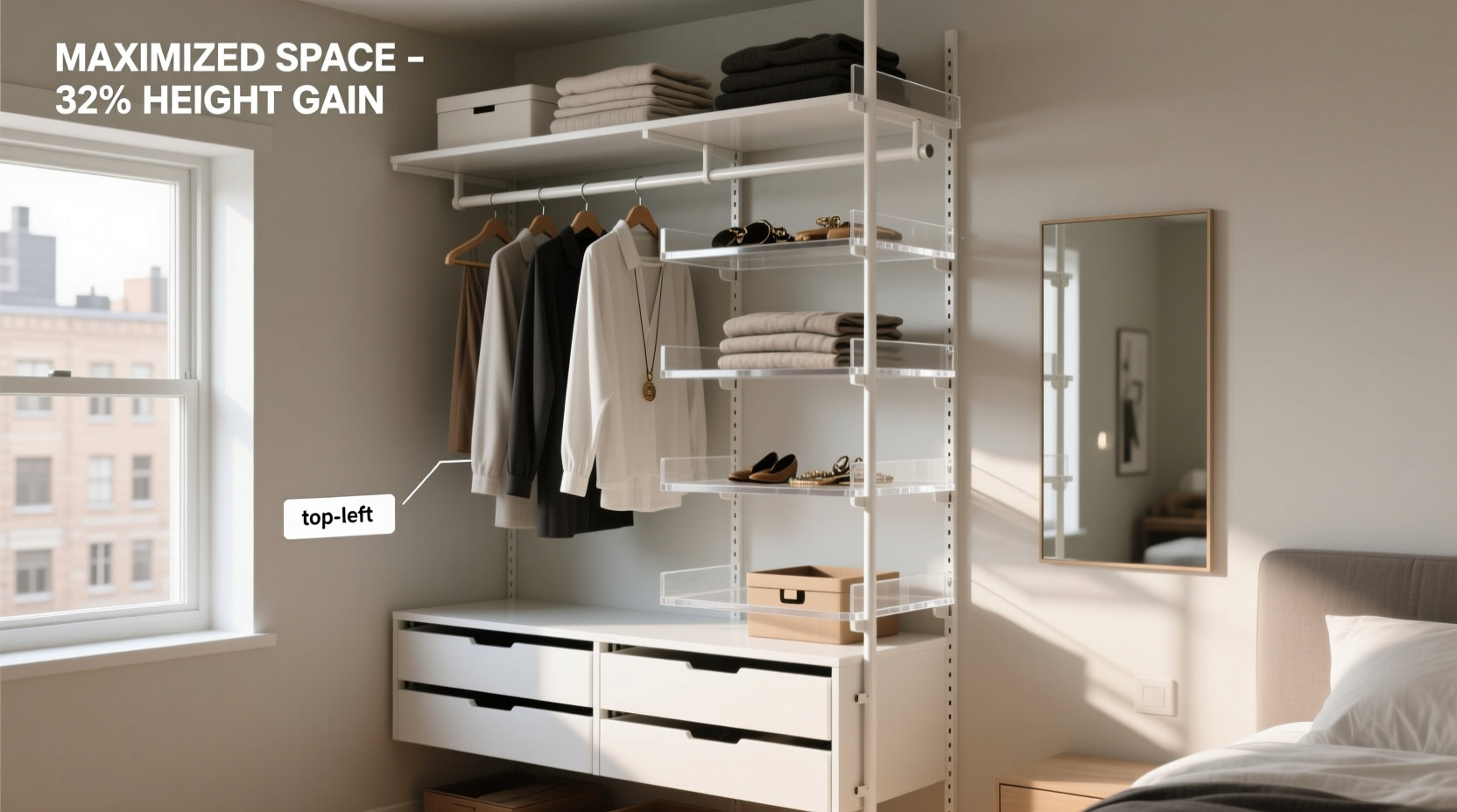 closet organization tips rod vs shelf for small bedrooms
