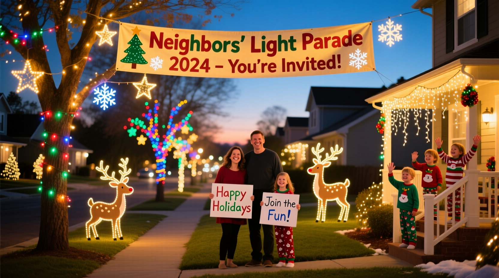 why do neighbors coordinate christmas light displays and how to join in