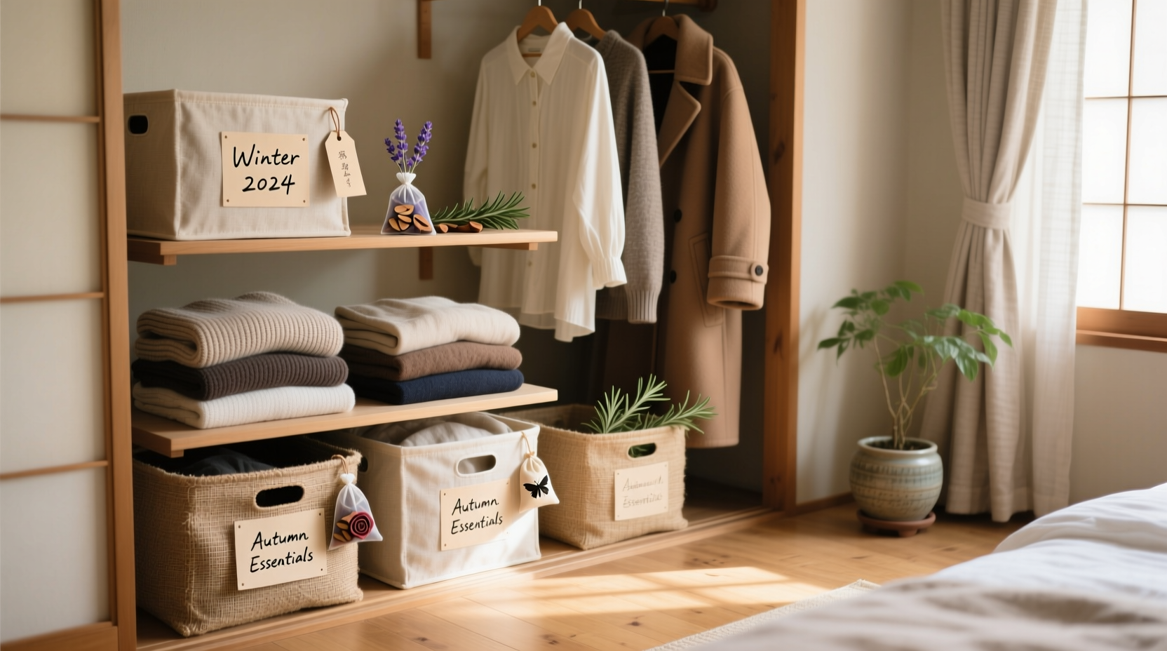 how to store seasonal clothes without plastic bins but still avoid moths
