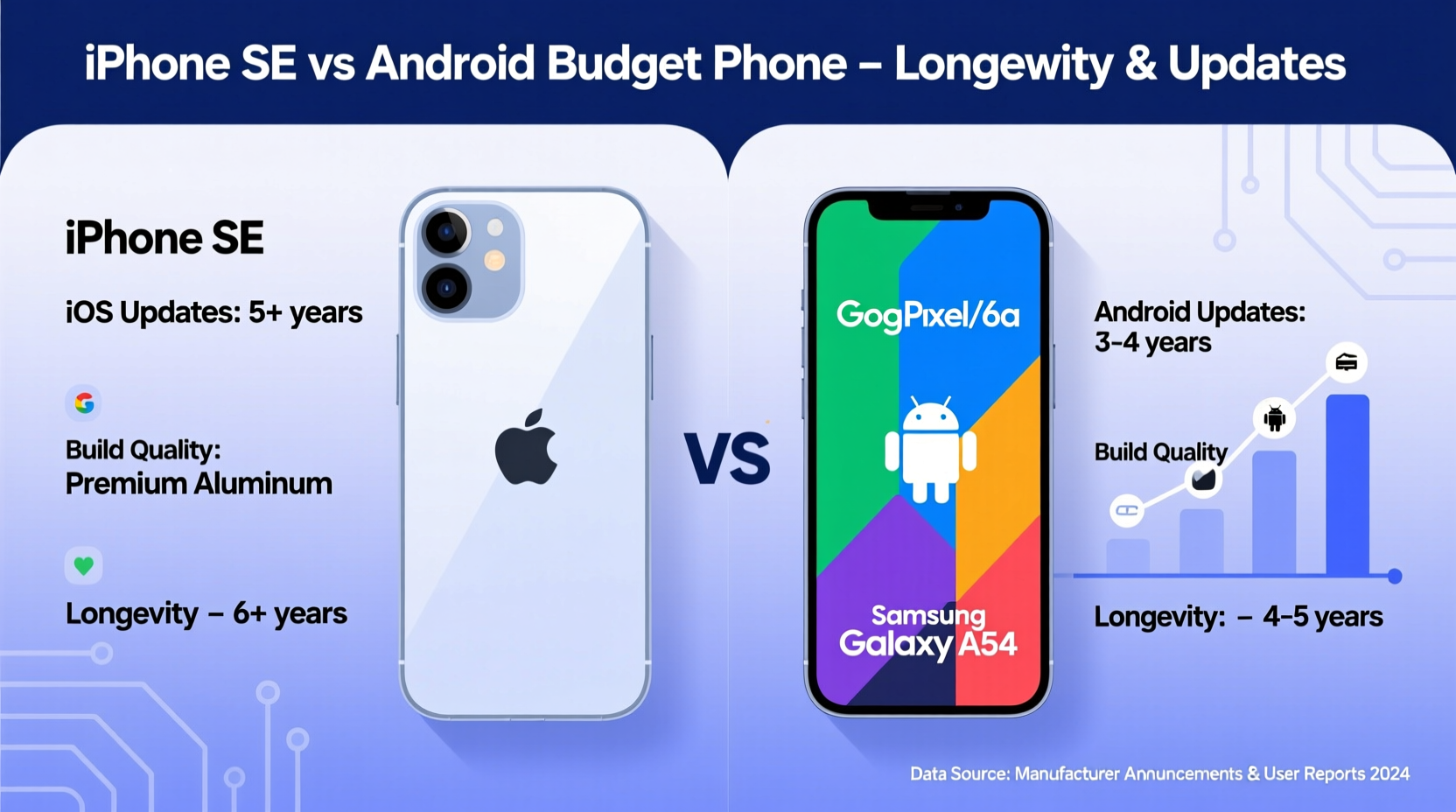 iphone se vs android budget phone which offers better longevity and updates