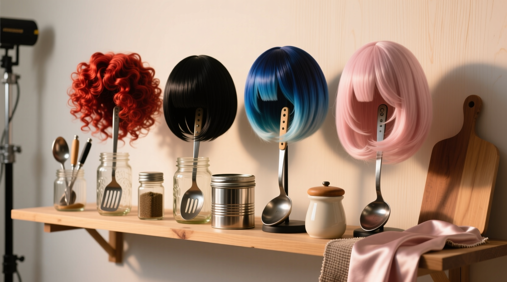 cosplay wig storage upright curl protection