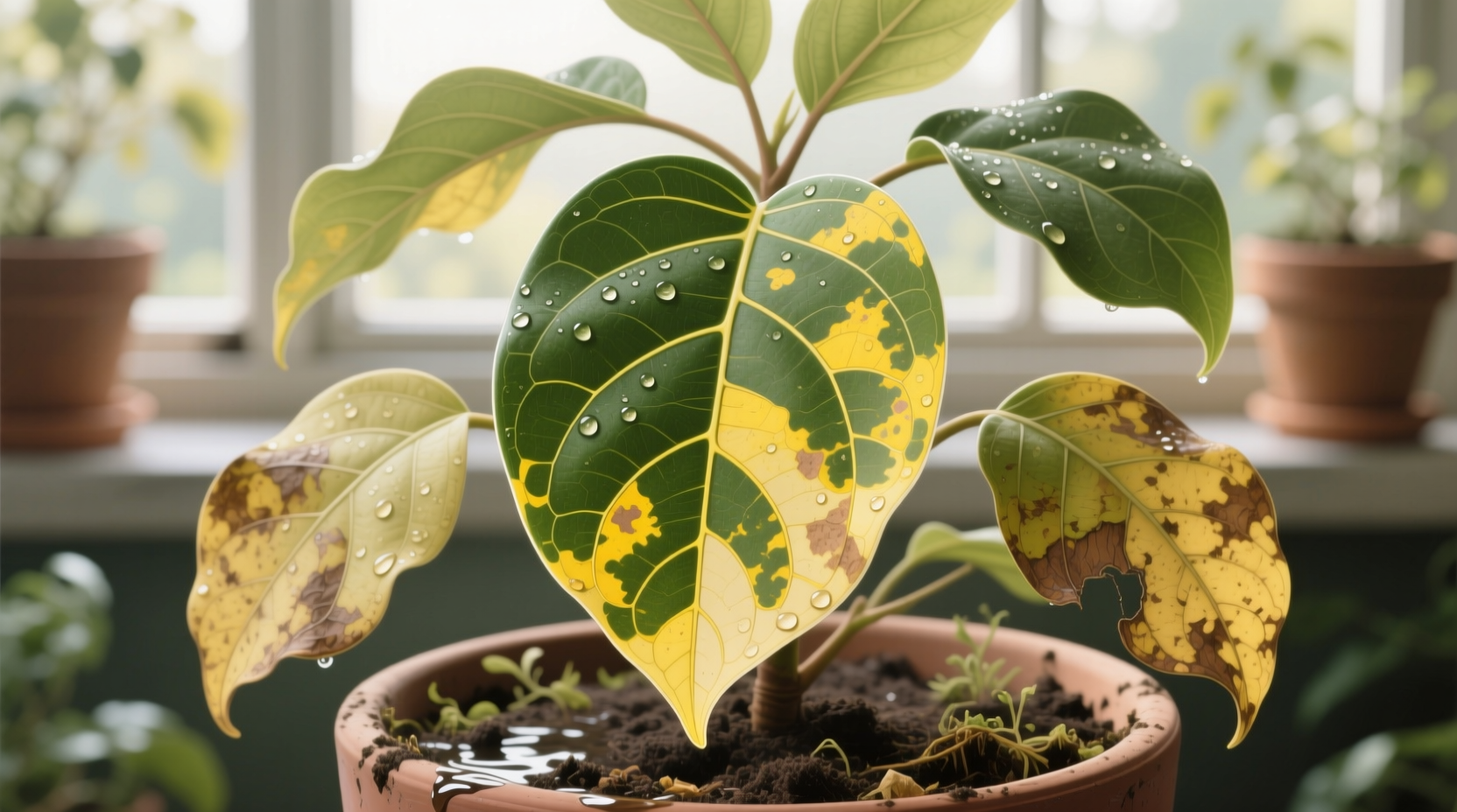 why do houseplant leaves turn yellow