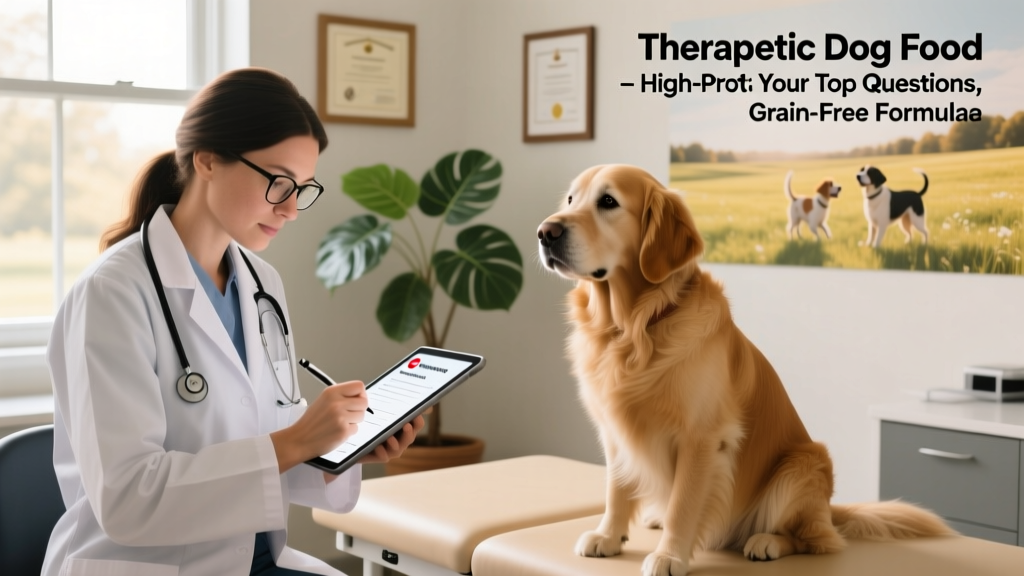 Close-up of a veterinarian writing a prescription for therapeutic dog food