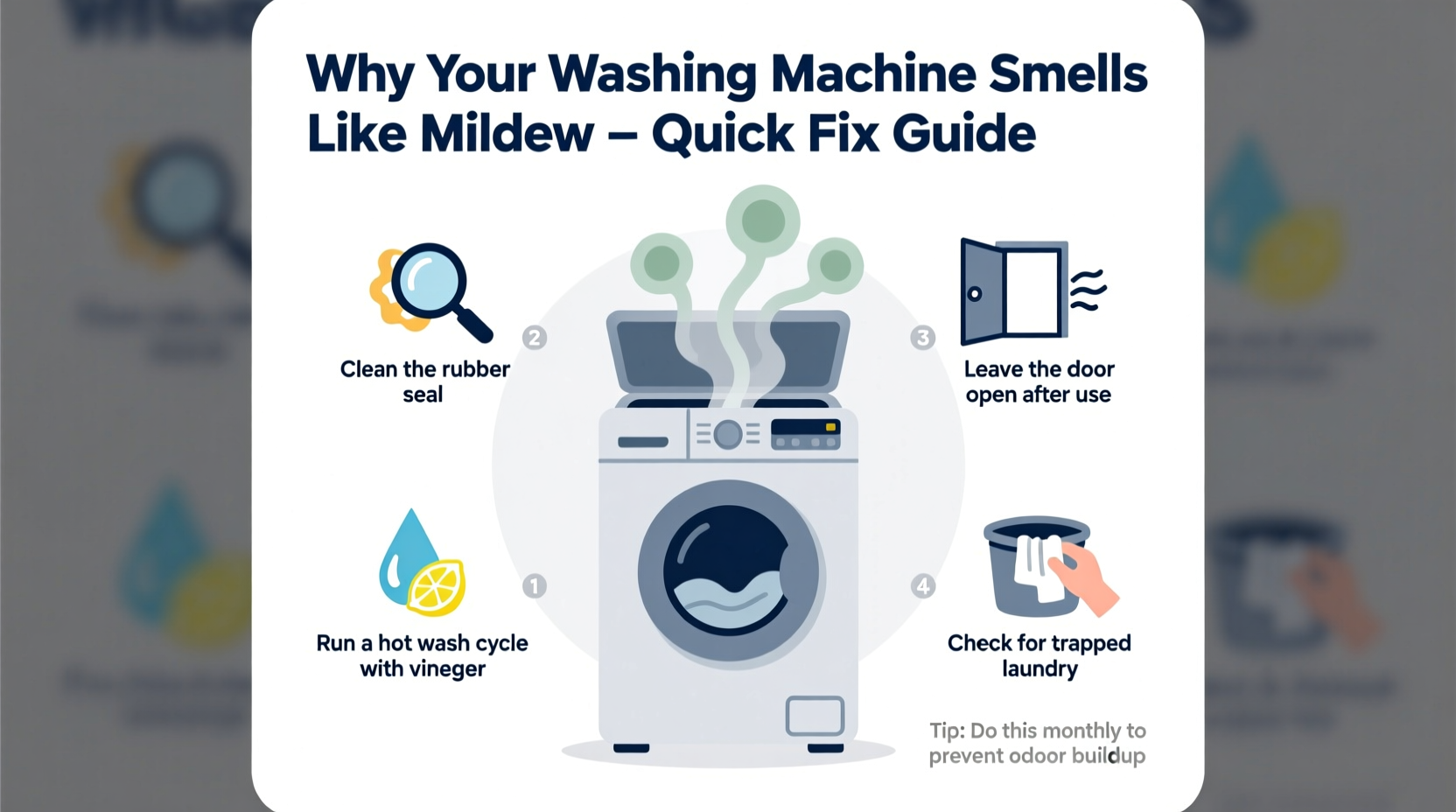 why does my washing machine smell like mildew quick troubleshooting guide