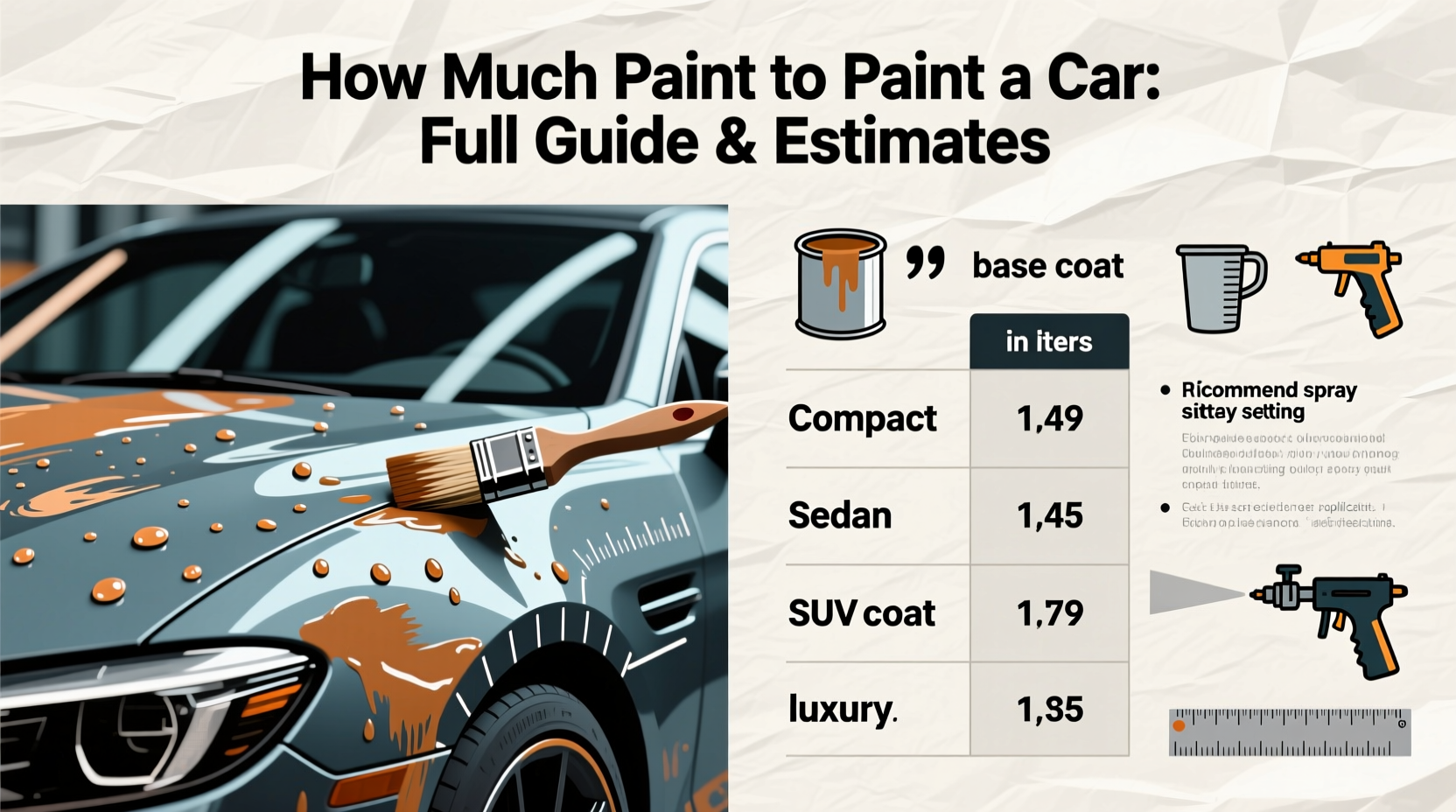 how much paint does it take to paint a car