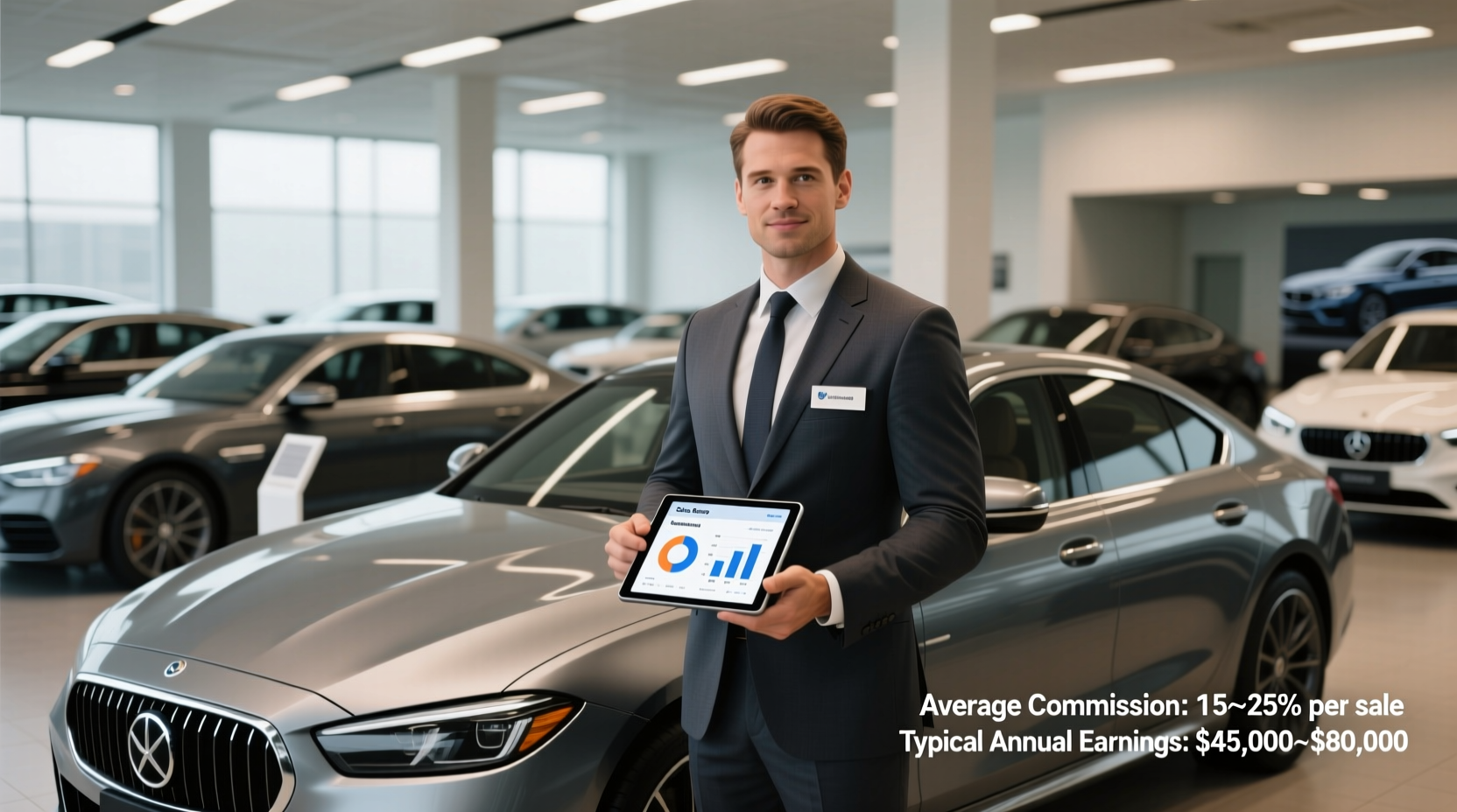 how much commission does a car salesman get