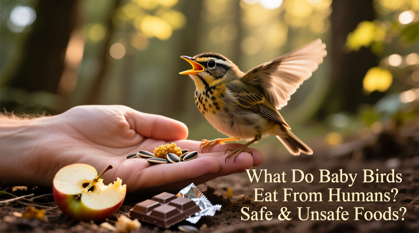 what do baby birds eat from humans