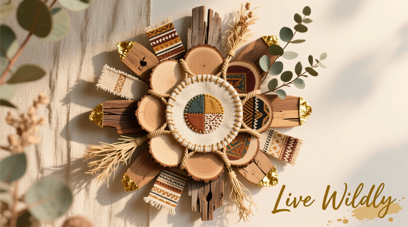 Photo inspiration: Fresh Look at DIY Wall Art Ideas Using Recycled Materials For Boho Decor