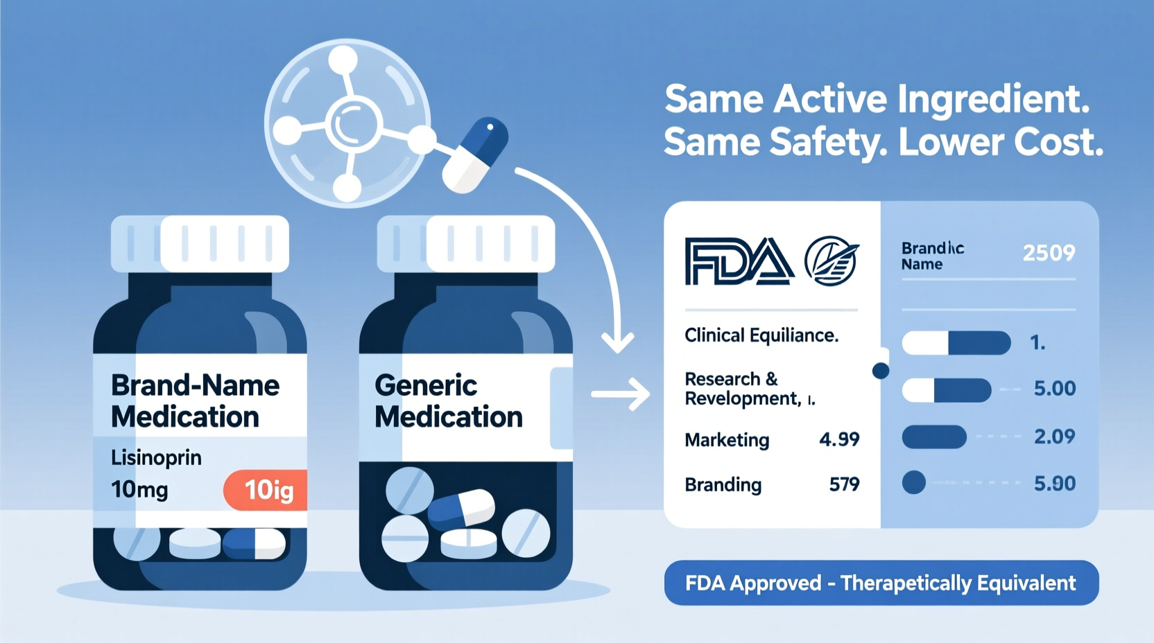 why is generic medication cheaper is it actually the same ingredients