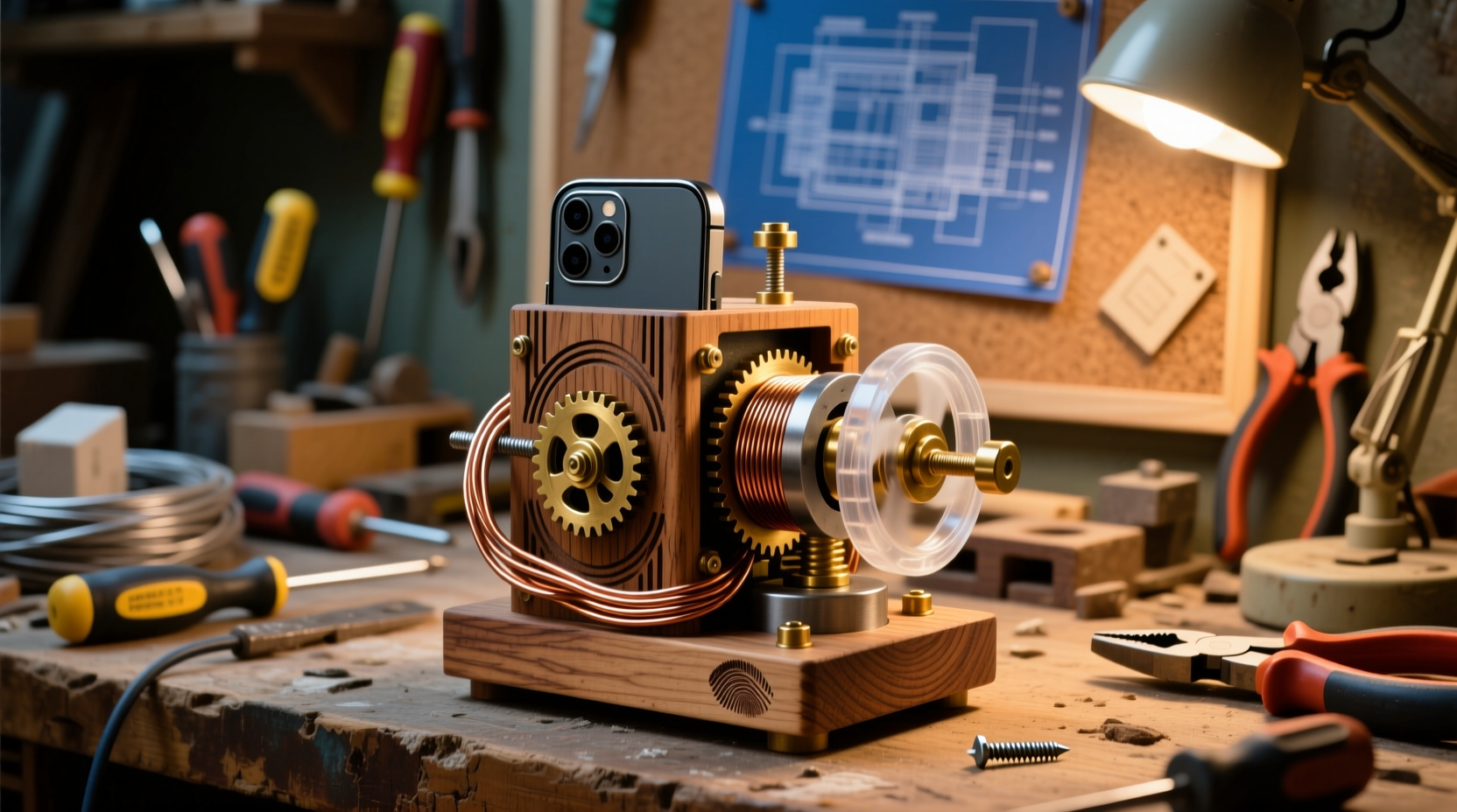 diy hand cranked cellphone charger