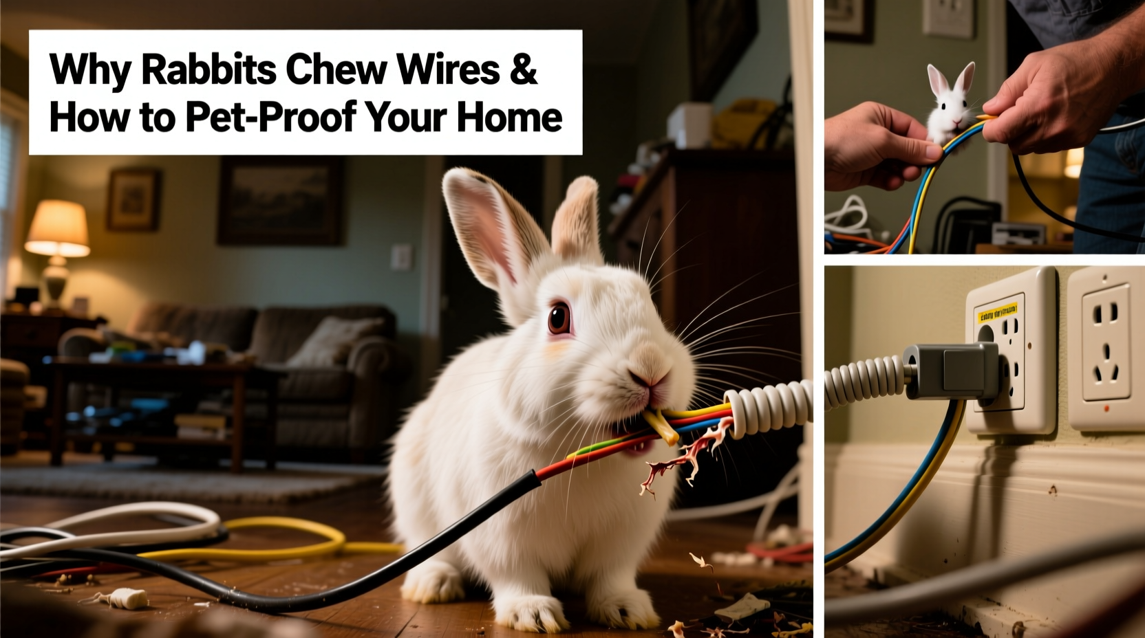 why do rabbits chew wires and how to pet proof your home